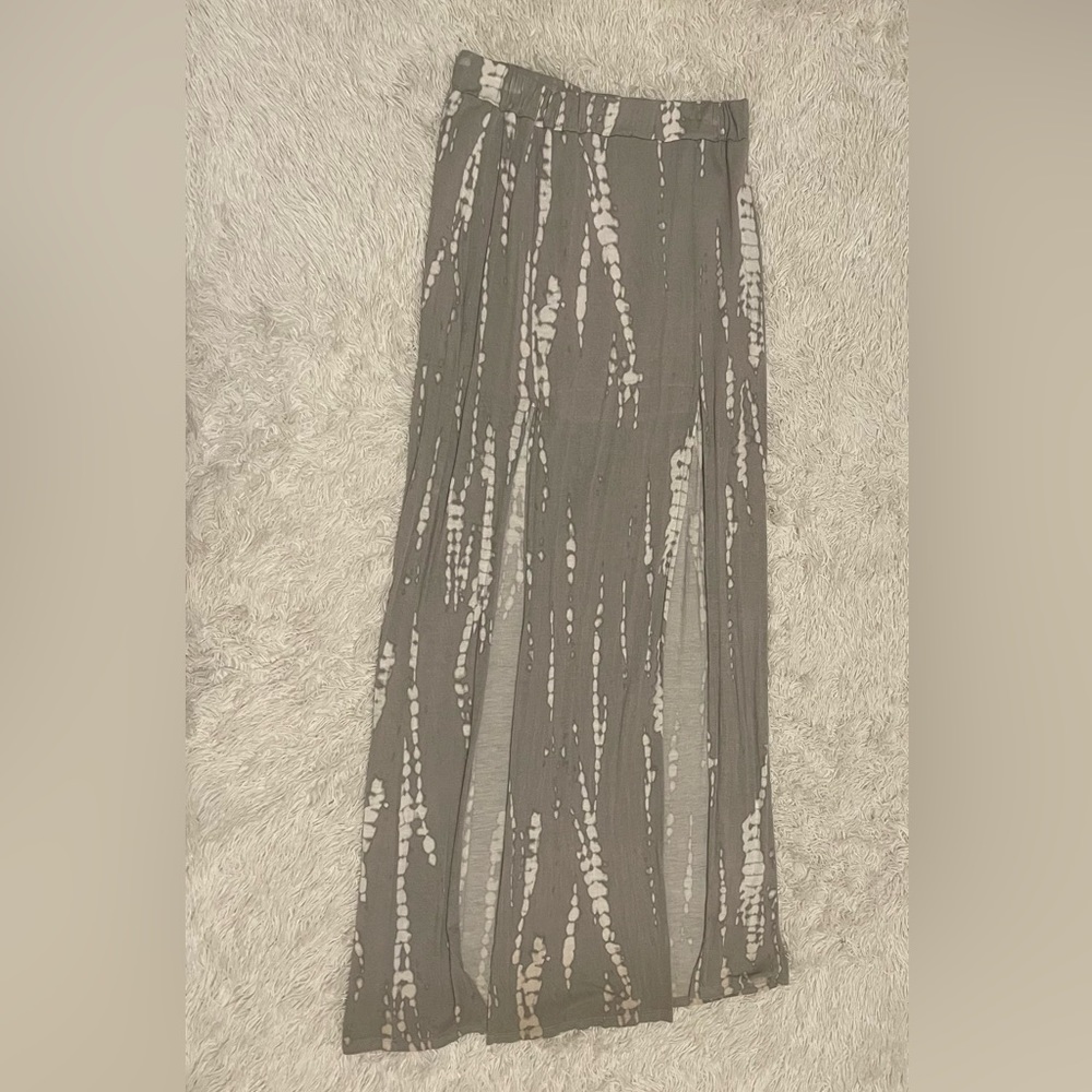 Earthbound Double Slit Tie-Dye Maxi Skirt